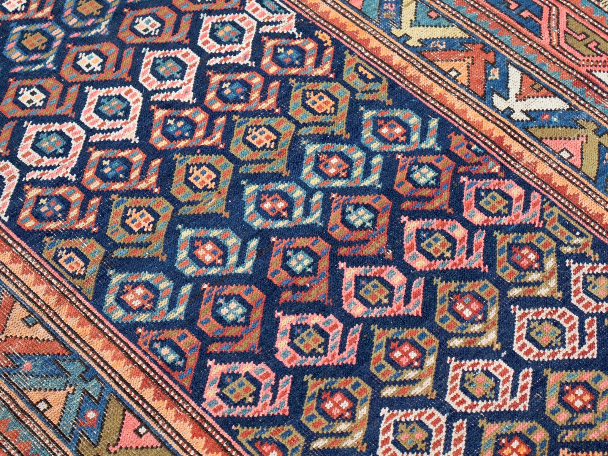 Caucasian Kazak Runner Rug | 3' 11" x 8' 10" Rug the Rock