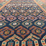 Caucasian Kazak Runner Rug | 3' 11" x 8' 10" Rug the Rock