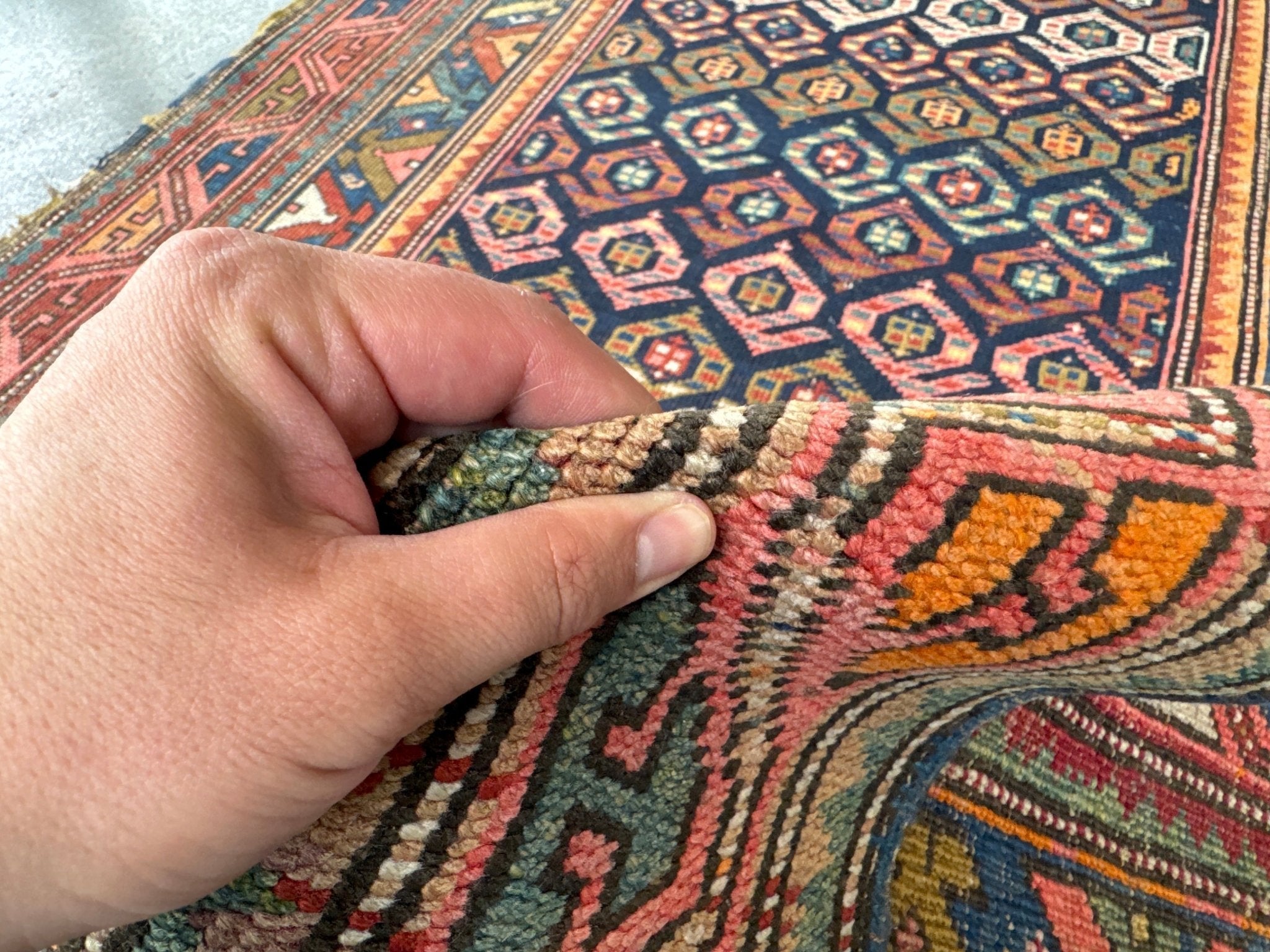 Caucasian Kazak Runner Rug | 3' 11" x 8' 10" Rug the Rock