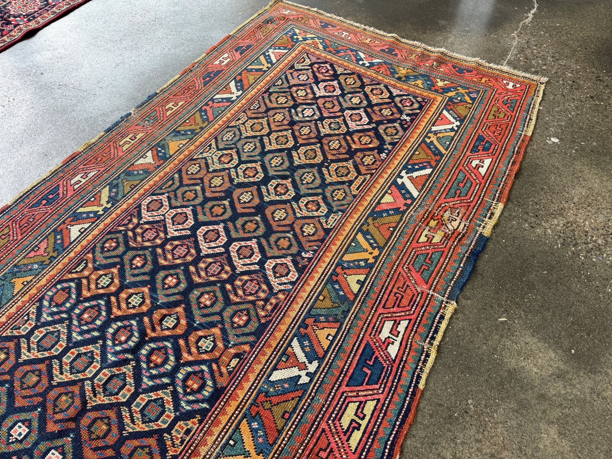 Caucasian Kazak Runner Rug | 3' 11" x 8' 10" Rug the Rock