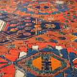 Caucasian Kuba Soumak Rug | 4' 6" x 5' 2" - Rug the Rock - caucasian rugsgreen colorKilim Rugs