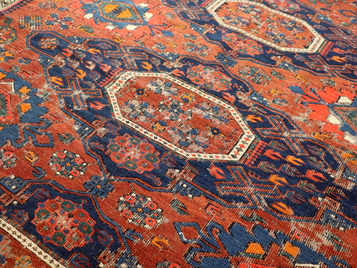 Caucasian Kuba Soumak Rug | 4' 6" x 5' 2" - Rug the Rock - caucasian rugsgreen colorKilim Rugs