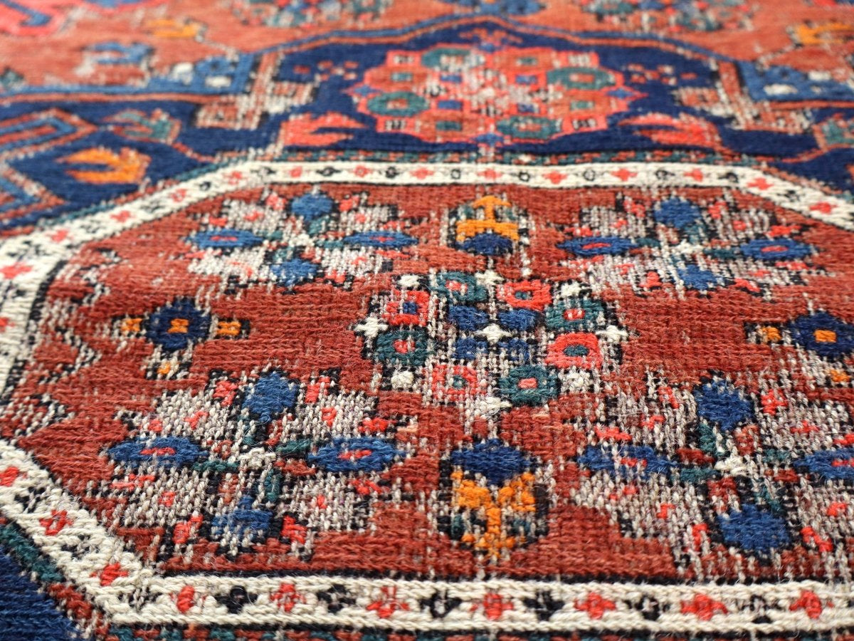 Caucasian Kuba Soumak Rug | 4' 6" x 5' 2" - Rug the Rock - caucasian rugsgreen colorKilim Rugs