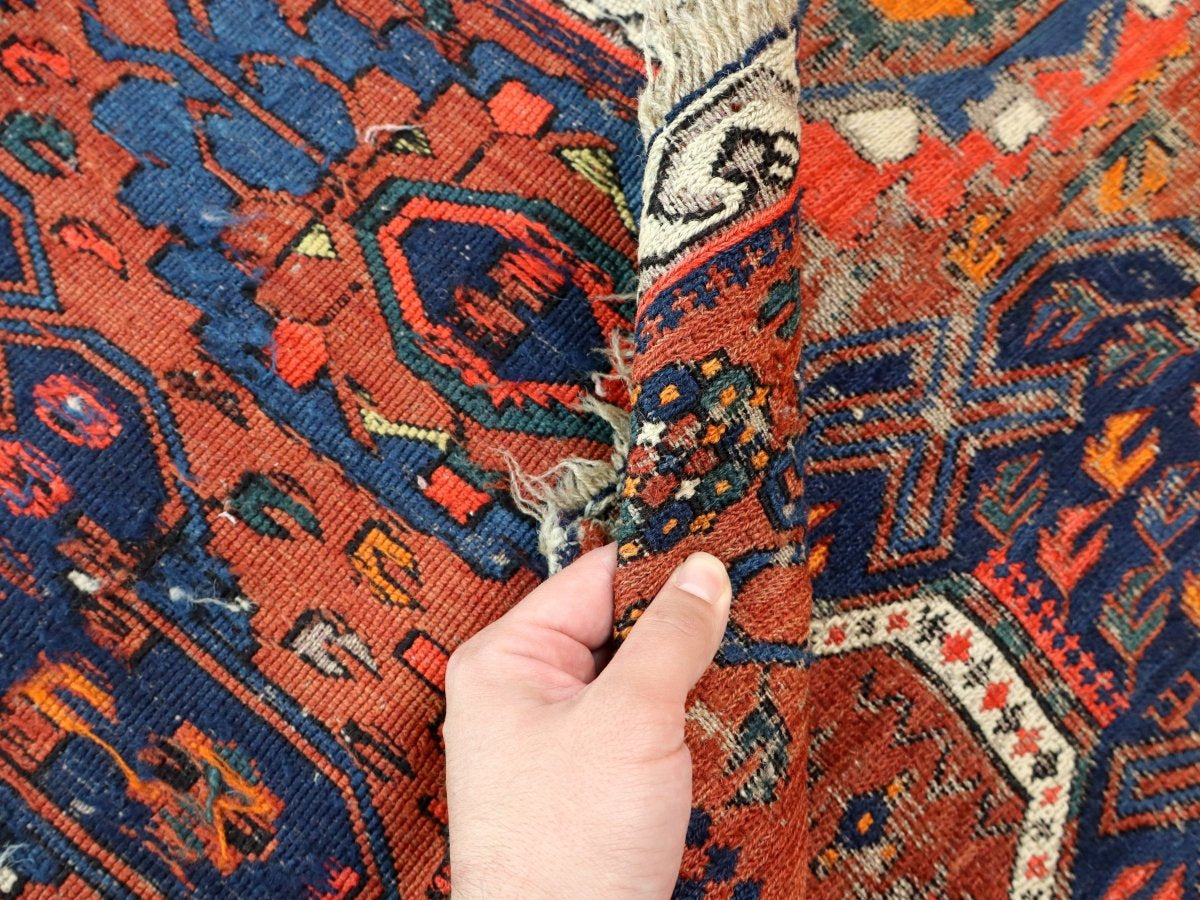 Caucasian Kuba Soumak Rug | 4' 6" x 5' 2" - Rug the Rock - caucasian rugsgreen colorKilim Rugs