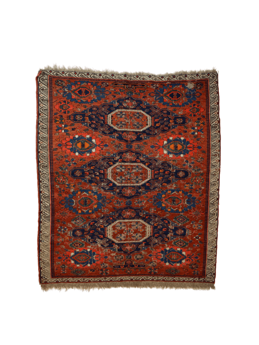 Caucasian Kuba Soumak Rug | 4' 6" x 5' 2" - Rug the Rock - caucasian rugsgreen colorKilim Rugs