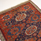 Caucasian Kuba Soumak Rug | 4' 6" x 5' 2" - Rug the Rock - caucasian rugsgreen colorKilim Rugs