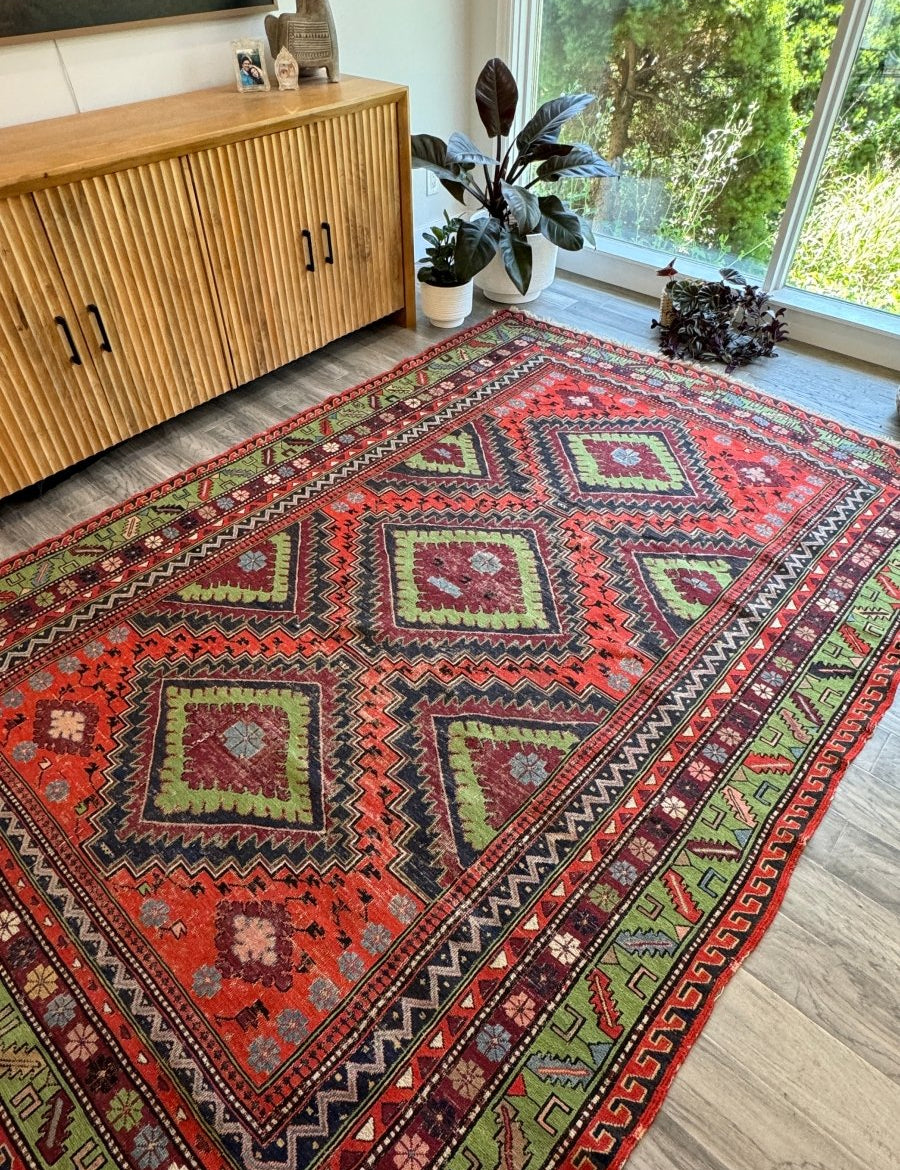 Caucasian Soumak Rug | 5' 11" x 10' - Rug the Rock