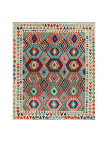 Large Diamonds in Turquoise & Red | 8'5" × 9'11" (256 × 302 cm)