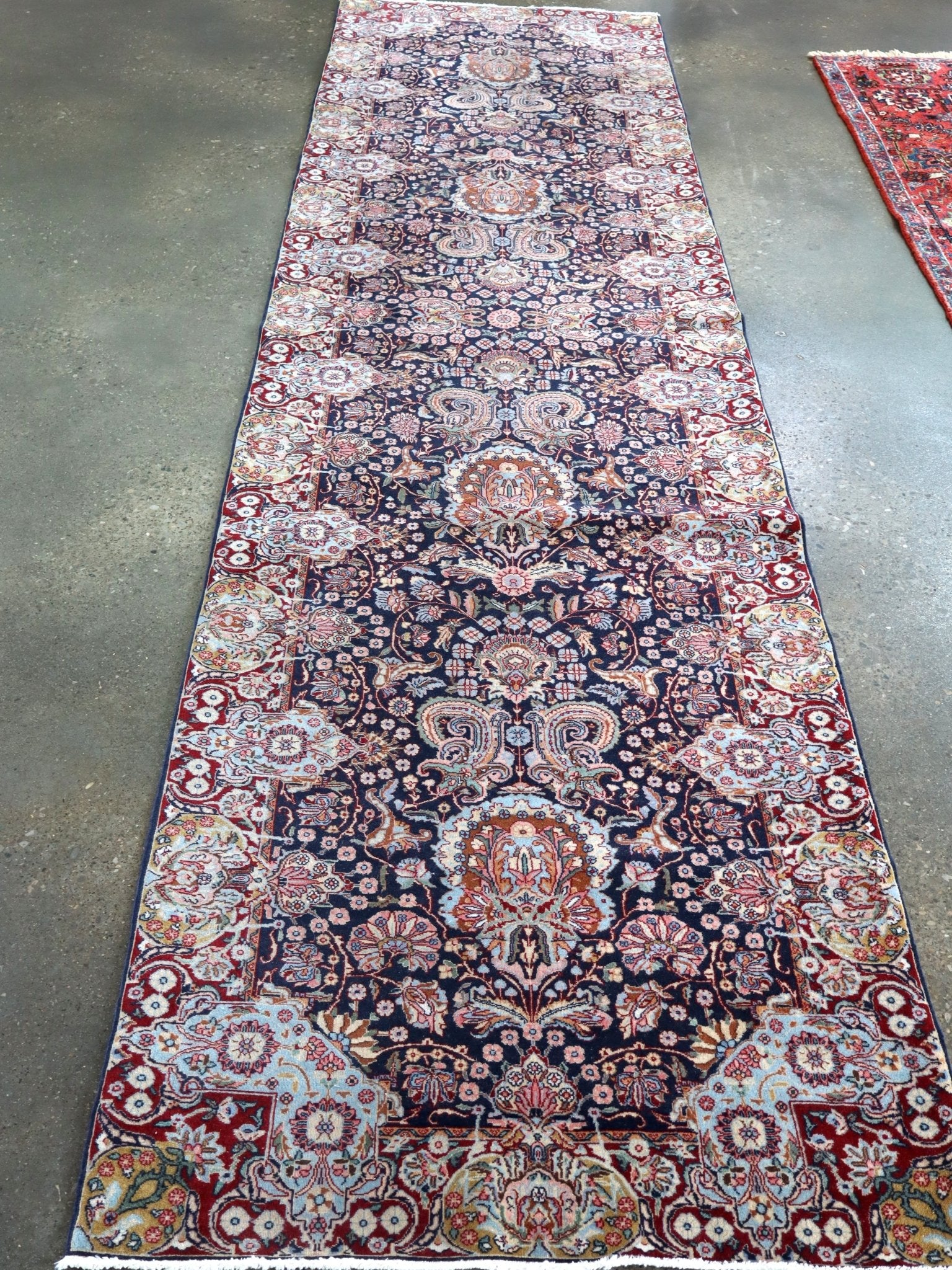 Fine Persian Kirman Runner Rug | 3' 4" x 12' 10" - Rug the Rock -