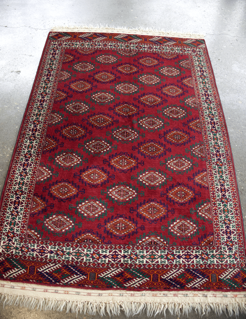 Fine Soviet Bukhara Rug | 3' 8" x 6' 4" - Rug the Rock - available