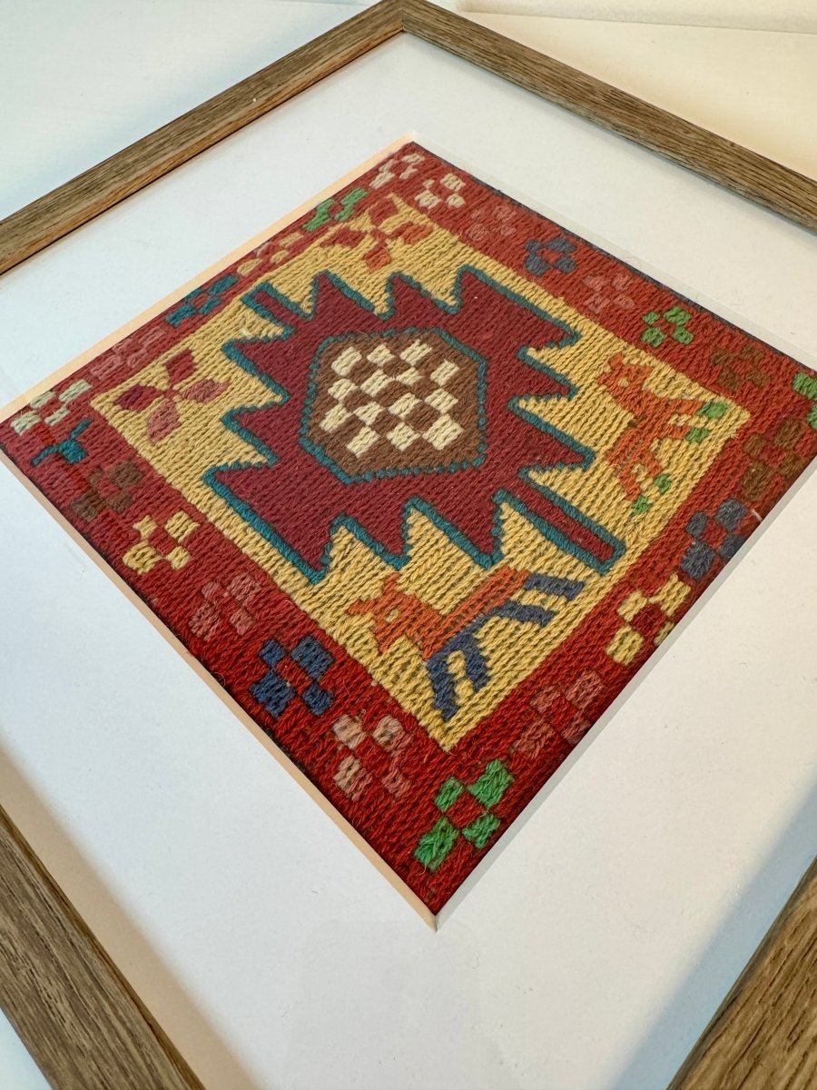 Framed Azerbaijan Kilim No.2 - Rug the Rock - framed rugs