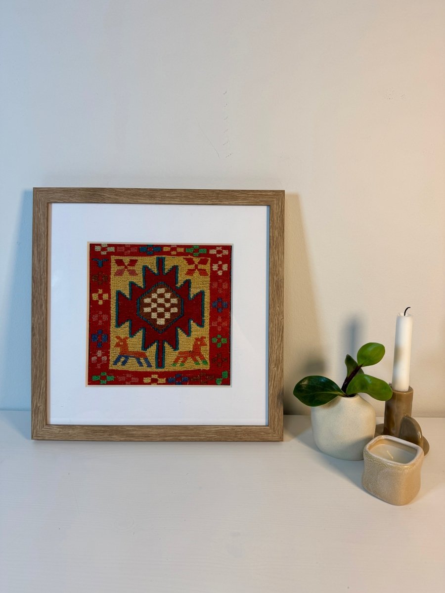 Framed Azerbaijan Kilim No.2 - Rug the Rock - framed rugs