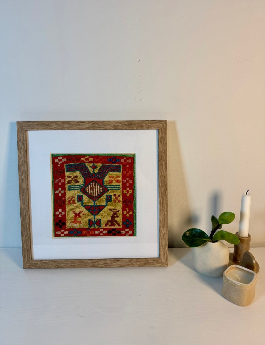 Framed Azerbaijan Kilim No.3 - Rug the Rock - framed rugs