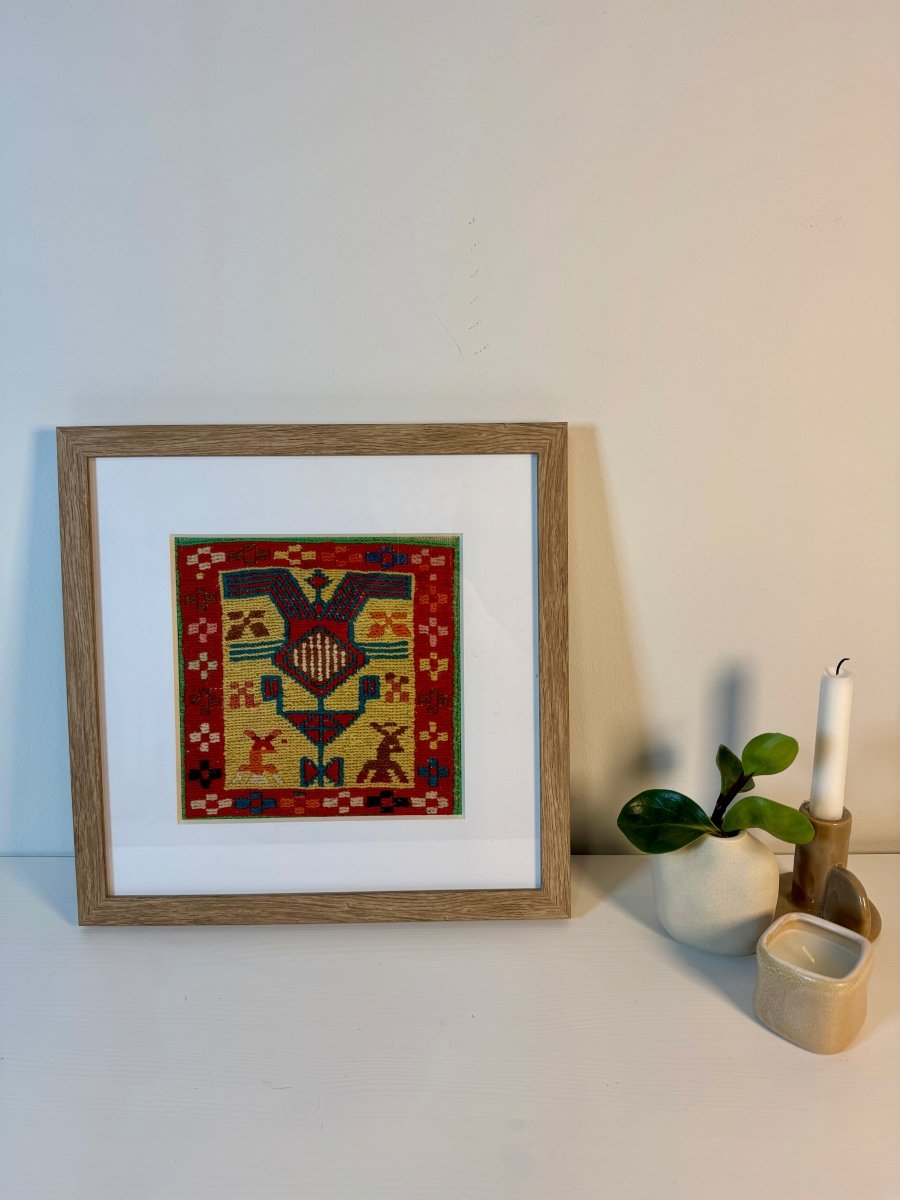 Framed Azerbaijan Kilim No.3 - Rug the Rock - framed rugs