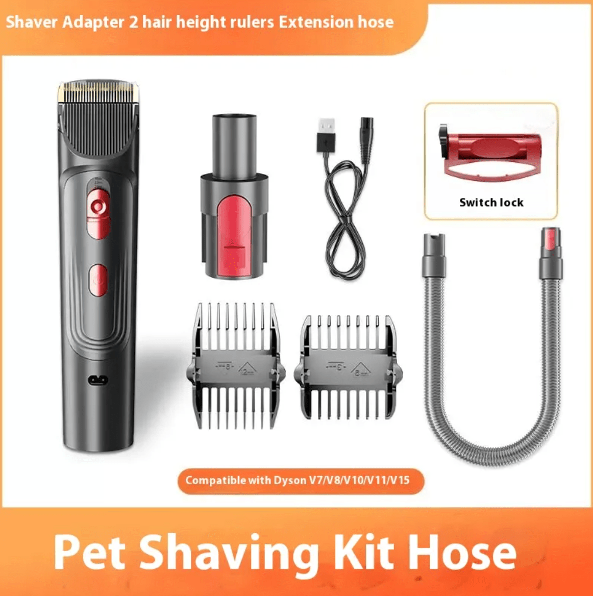 Full Series Pet Shaver Comb Suit with Hair Suction Head for Dogs and Cats - Rug the Rock -