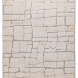 Hand-Knotted Wool Rug — Carved Ivory Cobblestones | 8'5" × 10'4"