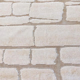 Hand-Knotted Wool Rug — Carved Ivory Cobblestones | 8'5" × 10'4"