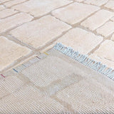Hand-Knotted Wool Rug — Carved Ivory Cobblestones | 8'5" × 10'4"