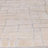 Hand-Knotted Wool Rug — Carved Ivory Cobblestones | 8'5" × 10'4"