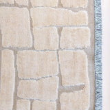 Hand-Knotted Wool Rug — Carved Ivory Cobblestones | 8'5" × 10'4"