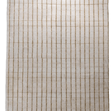 Hand-Knotted Wool Rug — Fine Taupe Grid on Ivory | 8'2" × 9'11"