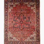 Heriz Rug — Brick Red & Midnight Blue | 10'9" × 14' - Rug the Rock - availableGeometricHand-knotted