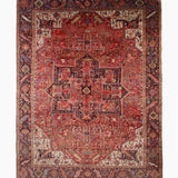 Heriz Rug — Brick Red & Midnight Blue | 10'9" × 14' - Rug the Rock - availableGeometricHand-knotted