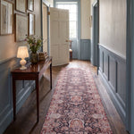 Kirman Runner — Rose & Indigo Floral Scrolls | 3'4" × 12'10" - Rug the Rock - available