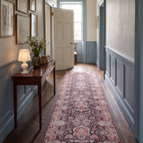 Kirman Runner — Rose & Indigo Floral Scrolls | 3'4" × 12'10" - Rug the Rock - available