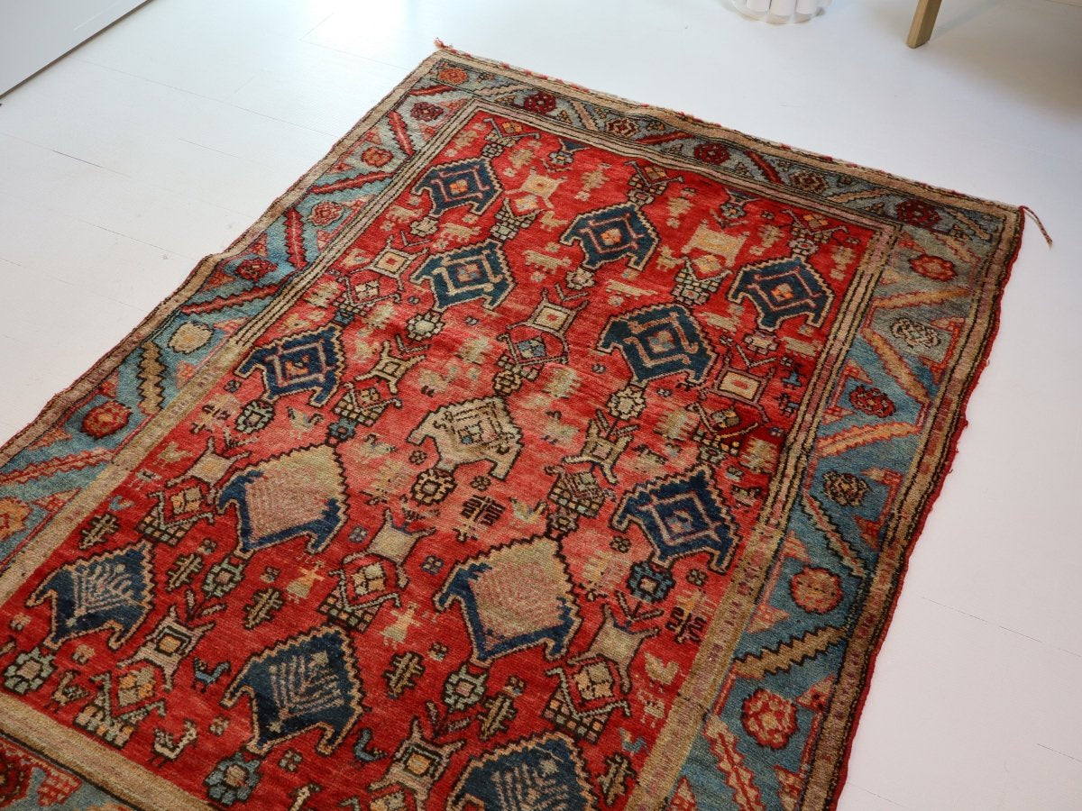 Kurdish Koliayi Rug | 4' 3" x 6' 1" - Rug the Rock - available rugsbrown and taupe colorLarge Rugs > 4' x 8'