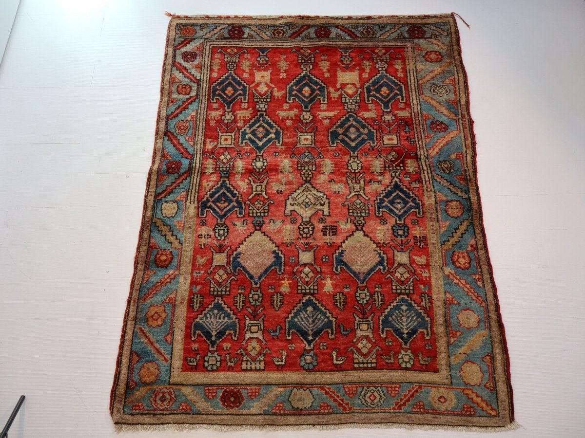 Kurdish Koliayi Rug | 4' 3" x 6' 1" - Rug the Rock - available rugsbrown and taupe colorLarge Rugs > 4' x 8'