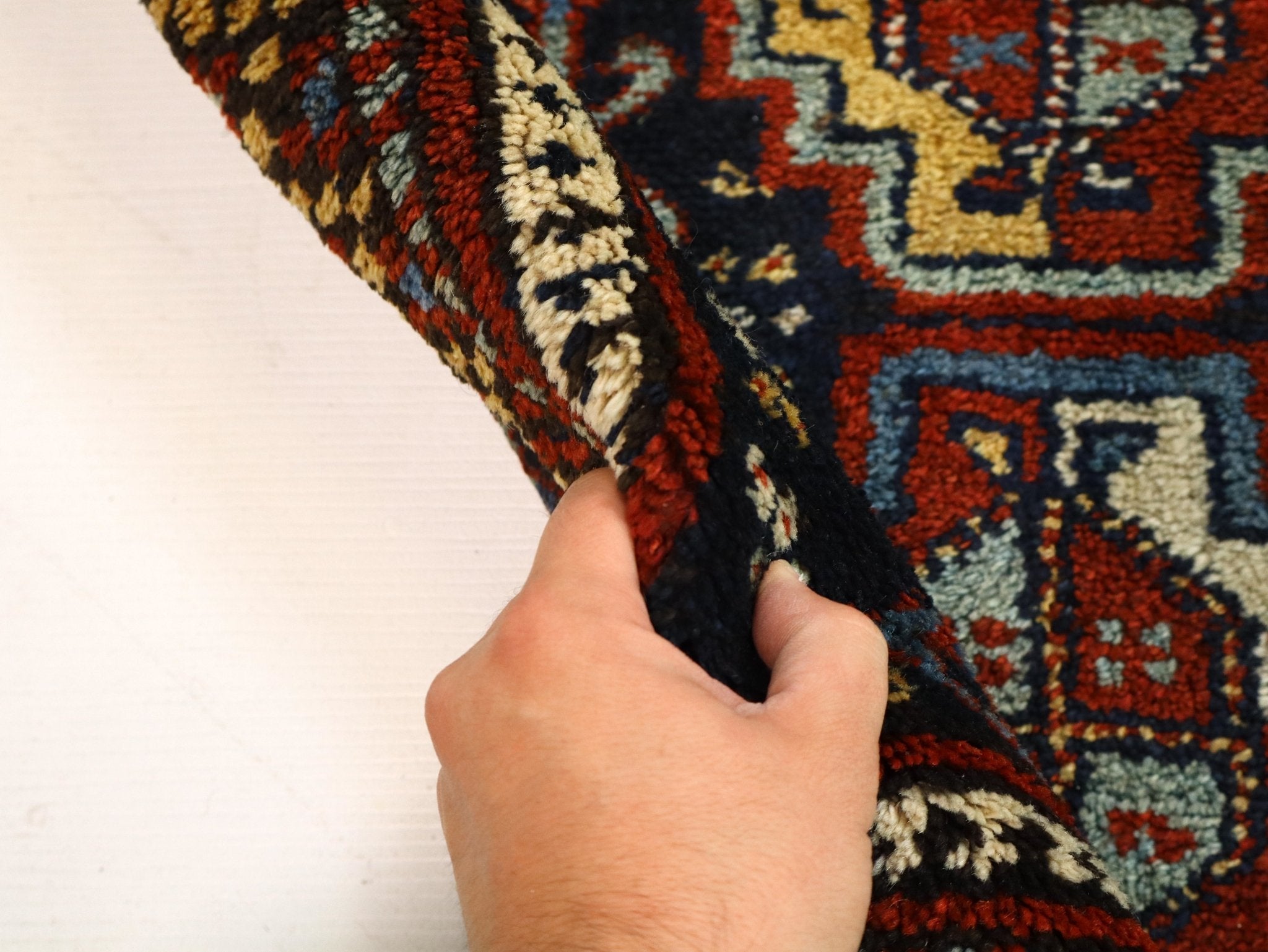 Kurdish Quchan Rug | 4' x 5' 8" - Rug the Rock - available rugsbrown and taupe colorLarge Rugs > 4' x 8'
