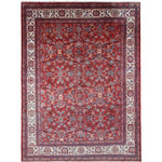 Mahal Rug — Ruby Red & Ivory | 9'7" × 13'3" - Rug the Rock - availableFloralHand-knotted