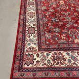 Mahal Rug — Ruby Red & Ivory | 9'7" × 13'3" - Rug the Rock - availableFloralHand-knotted
