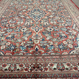 Mahal Rug — Terracotta & Ivory Medallion | 10'6" × 13'5" - Rug the Rock - availableHand-knottedMahal