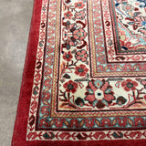 Mahal Rug — Terracotta & Ivory Medallion | 10'6" × 13'5" - Rug the Rock - availableHand-knottedMahal