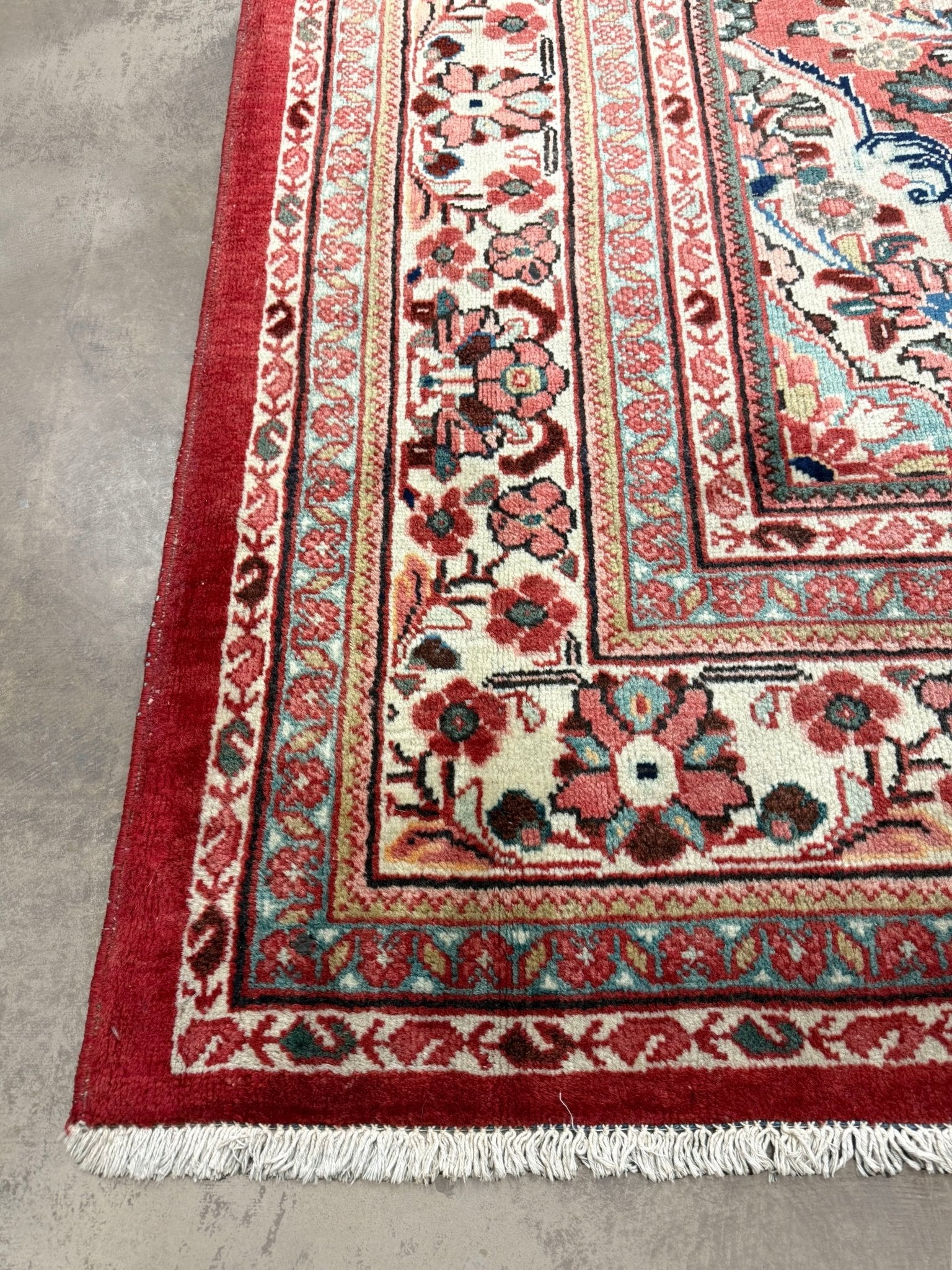 Mahal Rug — Terracotta & Ivory Medallion | 10'6" × 13'5" - Rug the Rock - availableHand-knottedMahal