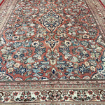 Mahal Rug — Terracotta & Ivory Medallion | 10'6" × 13'5" - Rug the Rock - availableHand-knottedMahal
