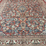 Mahal Rug — Terracotta & Ivory Medallion | 10'6" × 13'5" - Rug the Rock - availableHand-knottedMahal