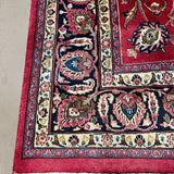 Mashad Rug — Crimson Floral Garden | 9'9" × 13'1" - Rug the Rock - availableHand-knottedMashad