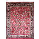 Mashad Rug — Crimson Floral Garden | 9'9" × 13'1" - Rug the Rock - availableHand-knottedMashad