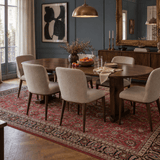 Mashad Rug — Crimson Floral Garden | 9'9" × 13'1" - Rug the Rock - availableHand-knottedMashad
