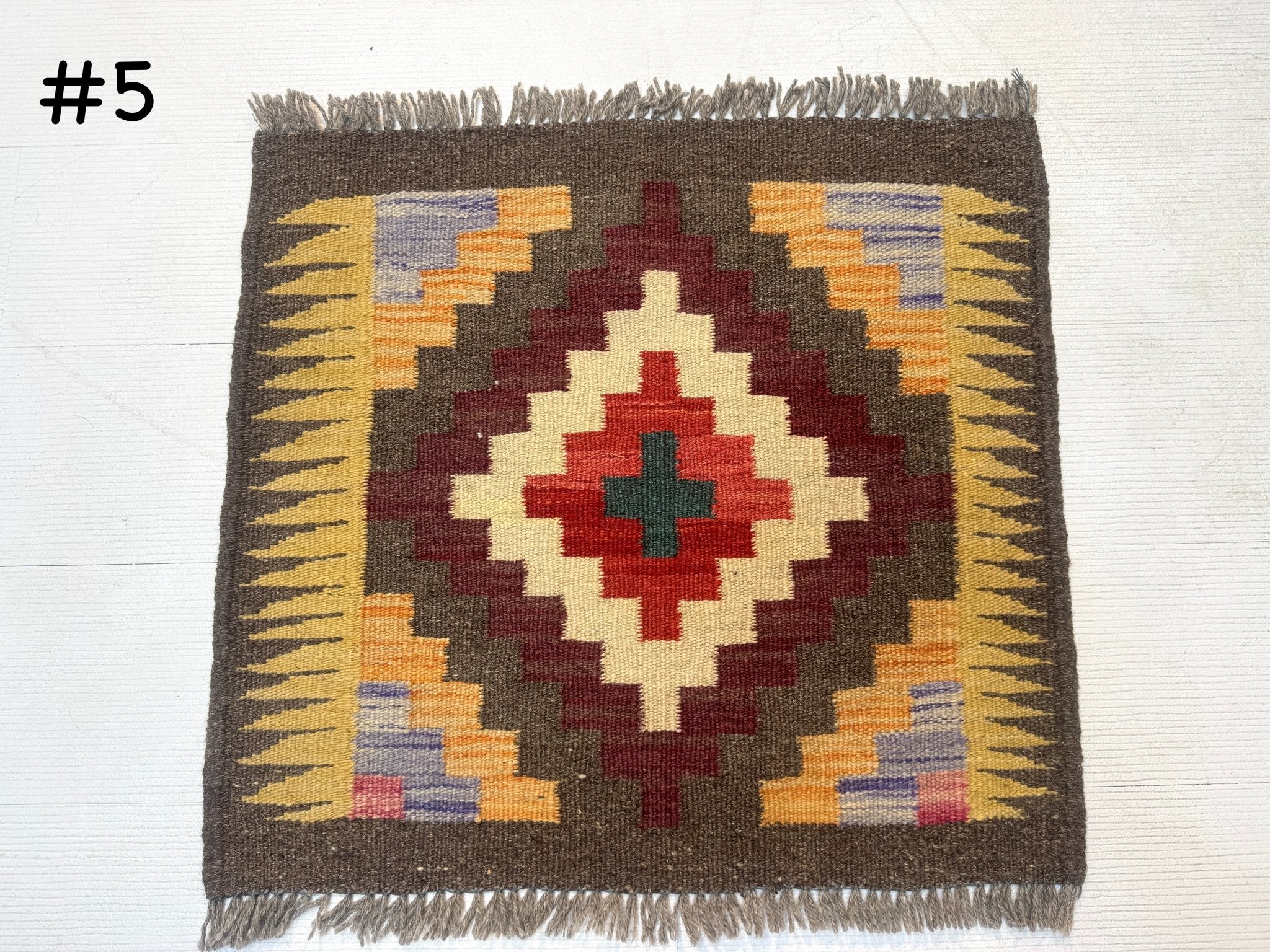 Mini Afghan Kilim Rugs | 2' x 2' - Rug the Rock - available