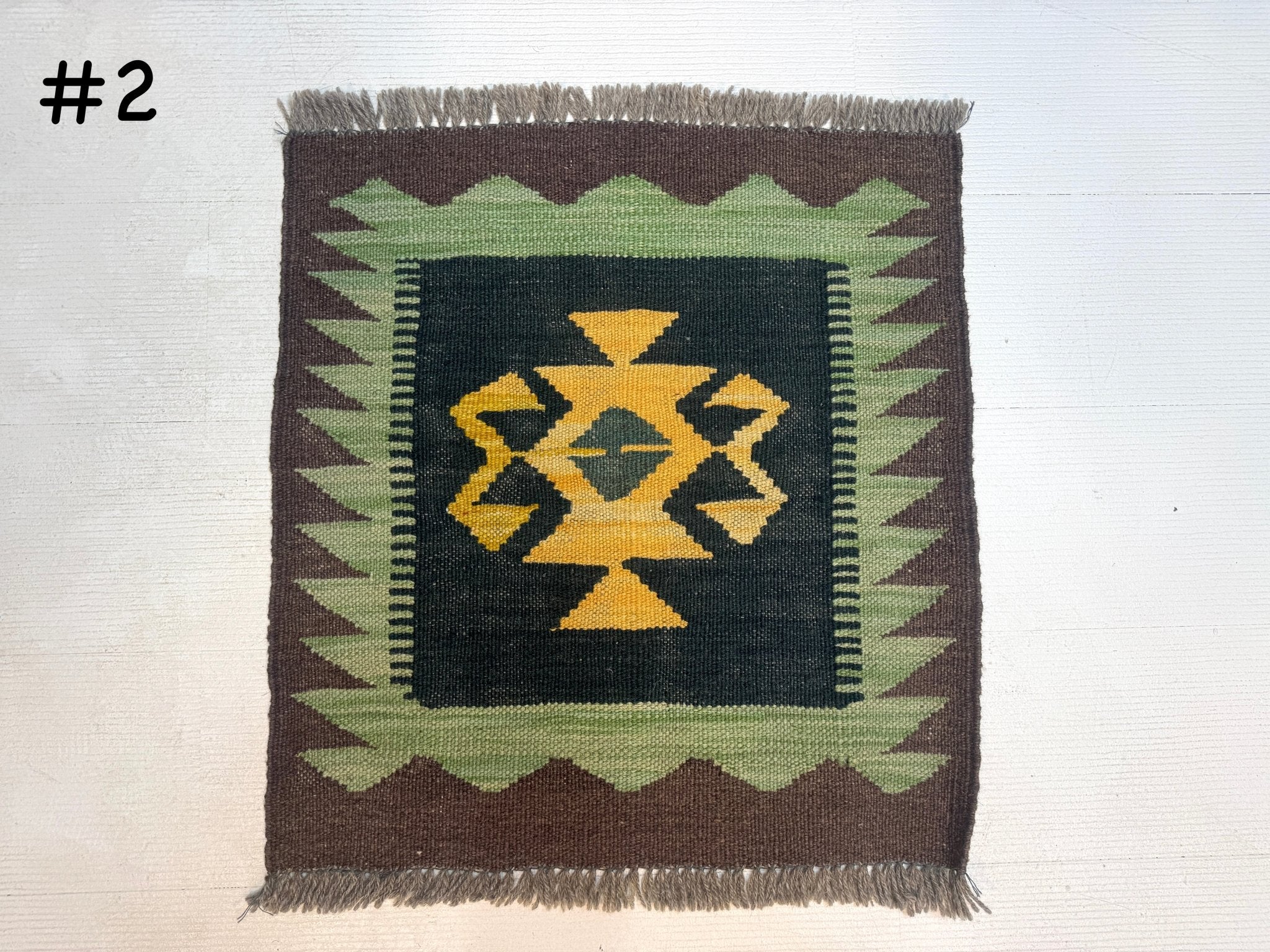 Mini Afghan Kilim Rugs | 2' x 2' - Rug the Rock - available