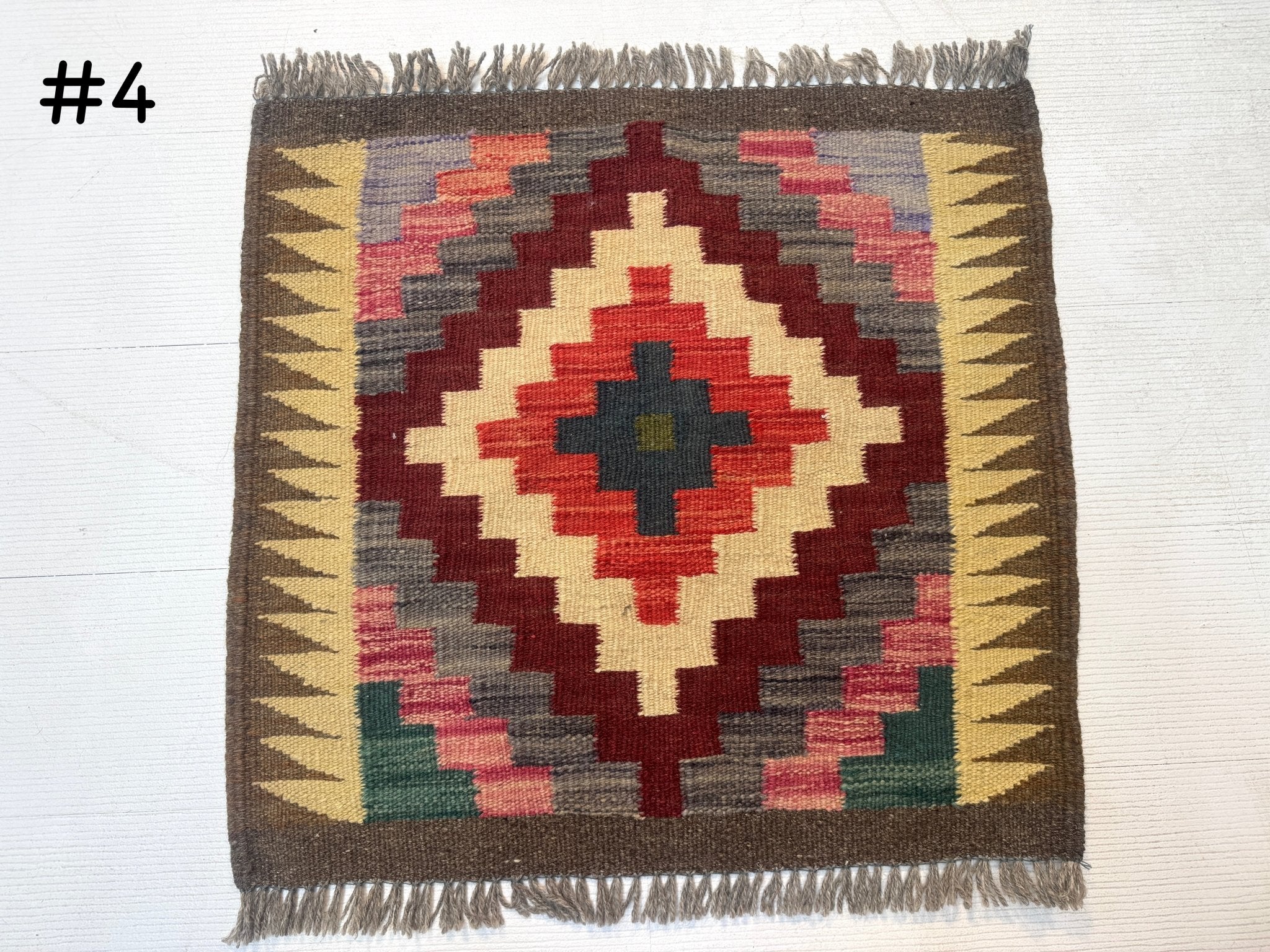 Mini Afghan Kilim Rugs | 2' x 2' - Rug the Rock - available