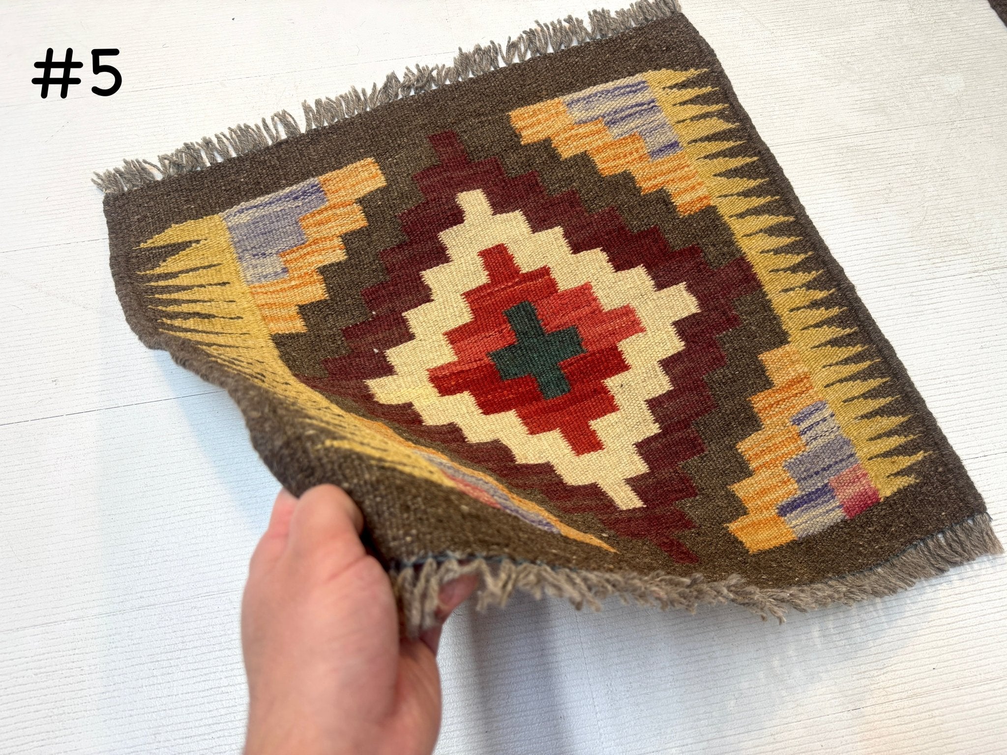 Mini Afghan Kilim Rugs | 2' x 2' - Rug the Rock - available