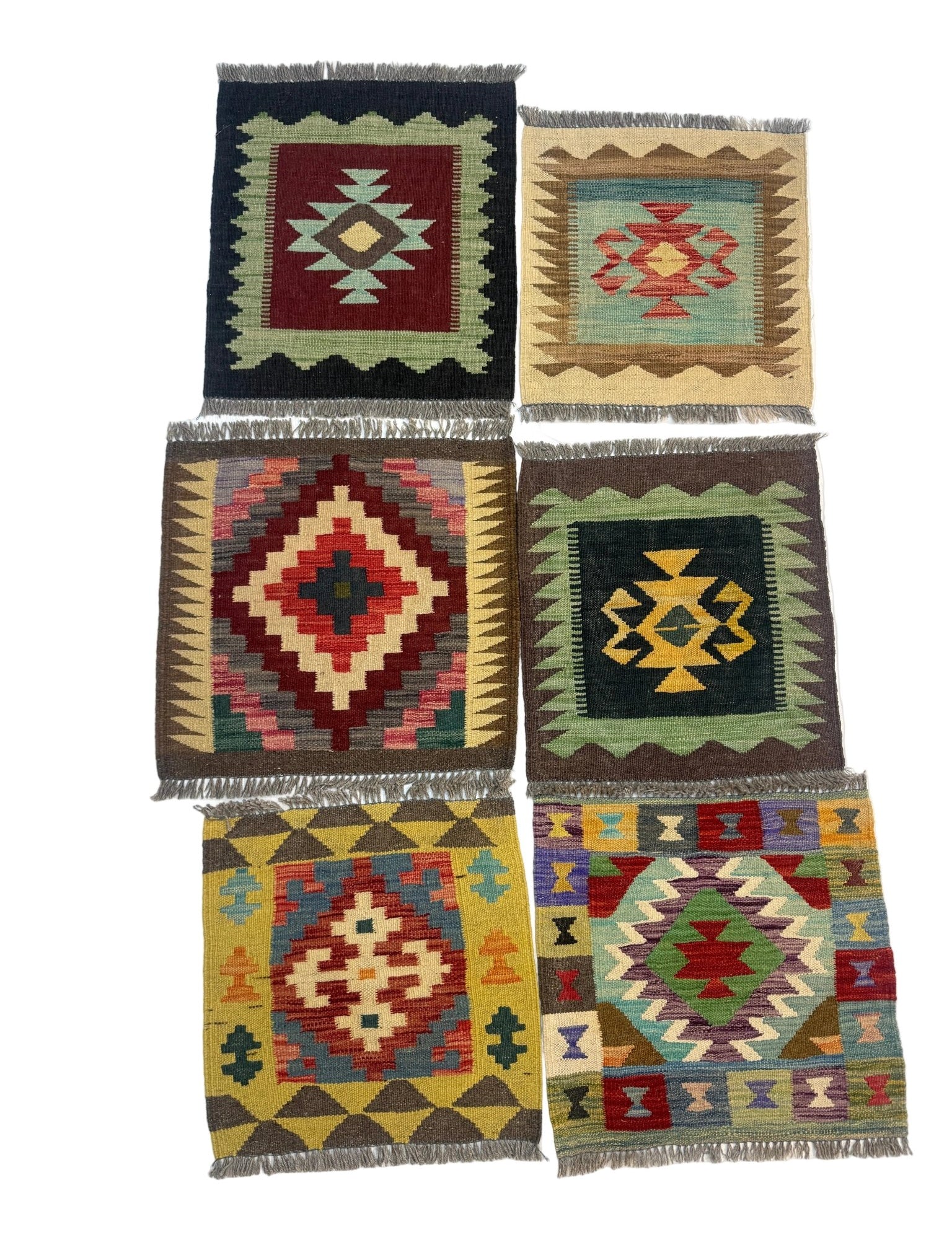 Mini Afghan Kilim Rugs | 2' x 2' - Rug the Rock - available