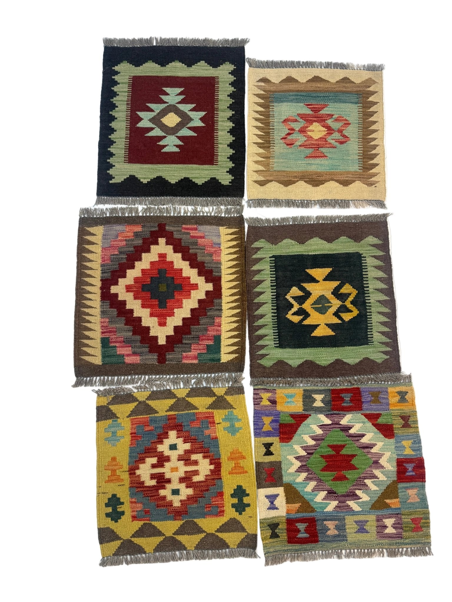 Mini Afghan Kilim Rugs | 2' x 2' - Rug the Rock - available