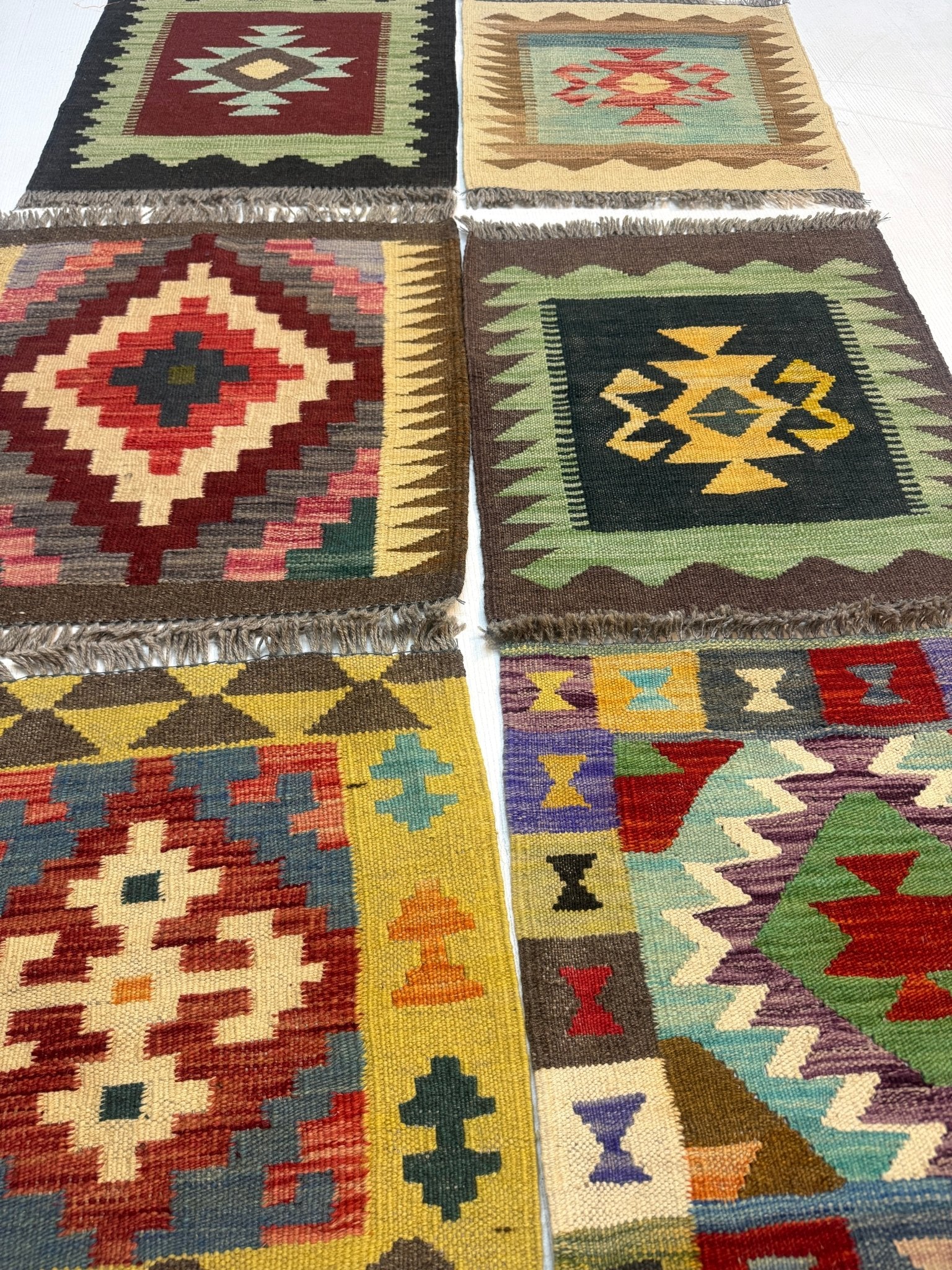 Mini Afghan Kilim Rugs | 2' x 2' - Rug the Rock - available