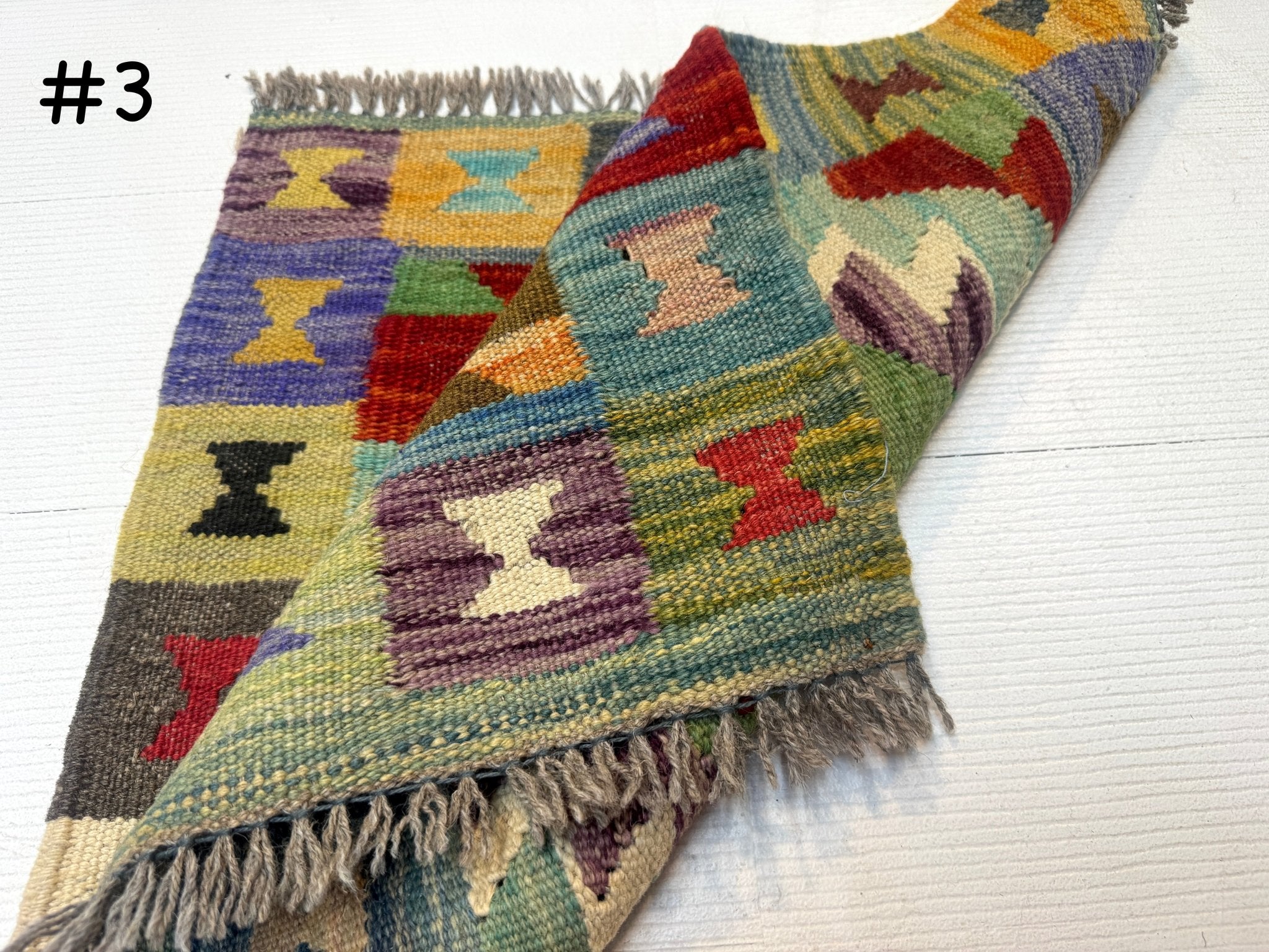 Mini Afghan Kilim Rugs | 2' x 2' - Rug the Rock - available